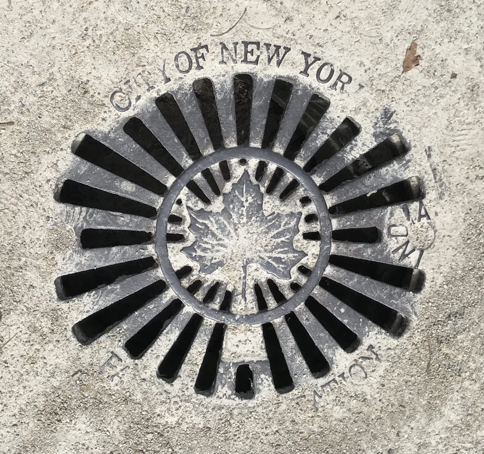 'City of New York' storm drain cover